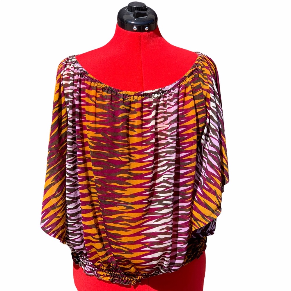 H & M Printed Sheer Blouse